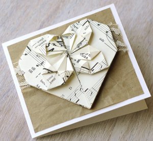 Adorable Origami Heart Card