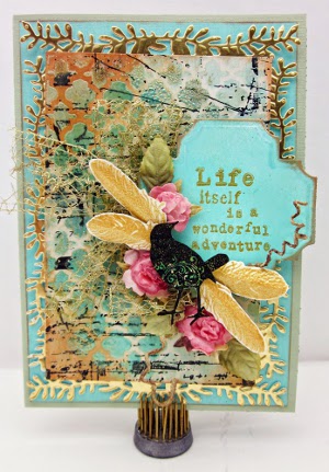 Branching Out Flowers and Feathers Mixed Media Card Branching Out Flowers and Feathers Mixed Media Card