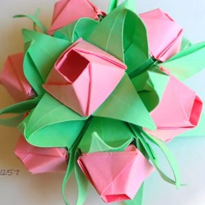 Origami Rosebud Petal and Calyx 