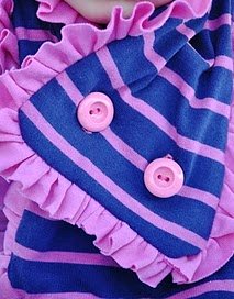 Button Ruffle Scarf