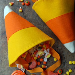 Candy Corn Trick or Treating Bag