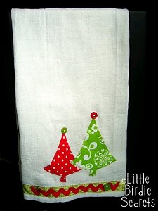 Christmas Applique Tea Towel