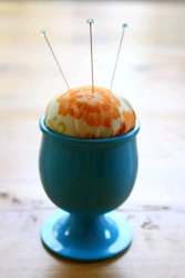 Egg Cup Pincushion