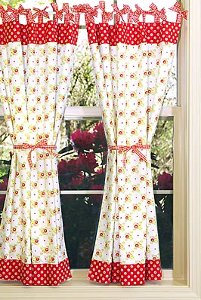 Kitchen Curtains with Gingham Bows
