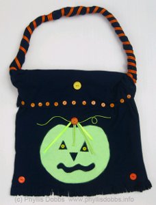 Repurposed T-Shirt into Halloween Treat Bag