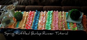 Ruffled Burlap Runner