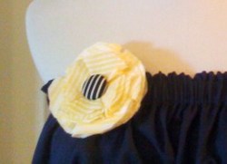 Scrap Fabric Flower Pin