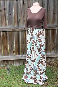 Woman's Knit Shirt Into Dress