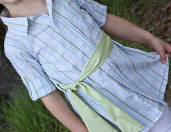 Boy's Button-Up Into Girl's Top With Tie