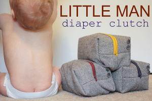 Little Man Diaper Clutch