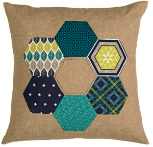 Modern Hexagon Flower Pillow