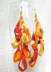 Pretty Fabric Chandelier Earrings