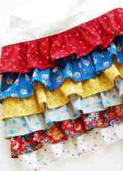  Patriotic Summer Ruffles Set Apron