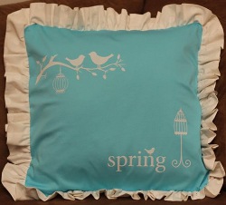 Spring Pillow With The Silhouette