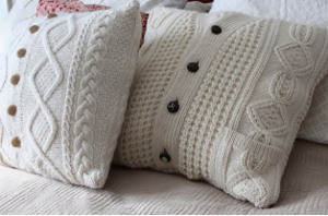 Upcycled Sweater Pillowcase