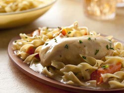Golden Slow Cooker Chicken with Noodles