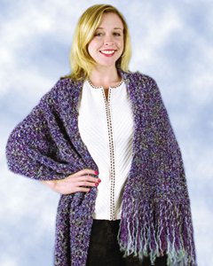 Beginner Purple Shawl AllFreeCrochet.com