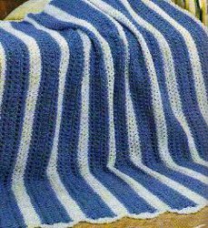 Blue Strip Afghan