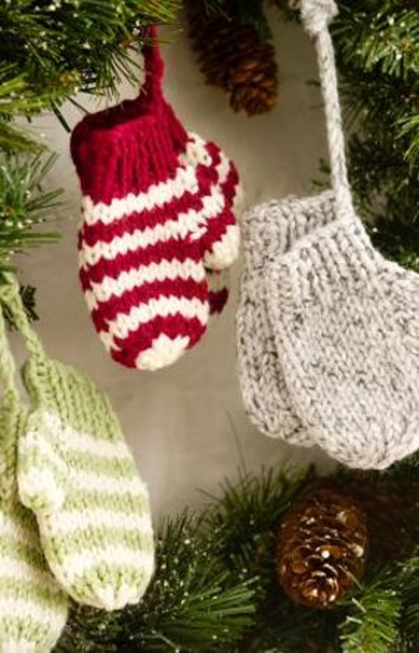 Knit Mitten Ornaments | FaveCrafts.com