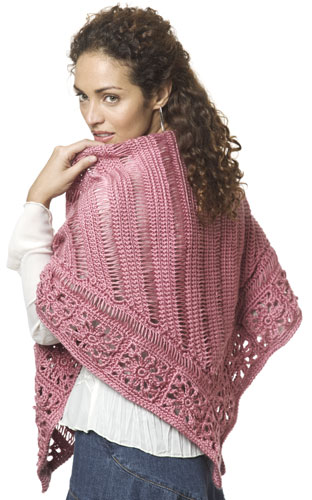 Broomstick Lace Shawl Crochet Pattern from Caron Yarn ...