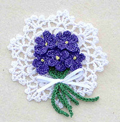 Crochet Violet Pin