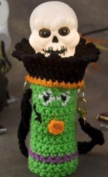 Frankenstein Flashlight Sleeve Crocheted