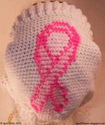 Breast Cancer Crochet Hat
