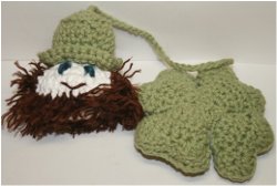 Crochet Leprechaun and Shamrock