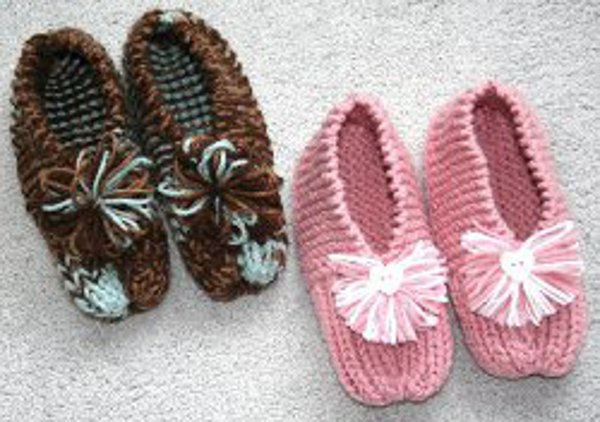 Knit slippers Knitted beginners to  Slippers: Free   How knitted Grandma's Pattern for Knitting