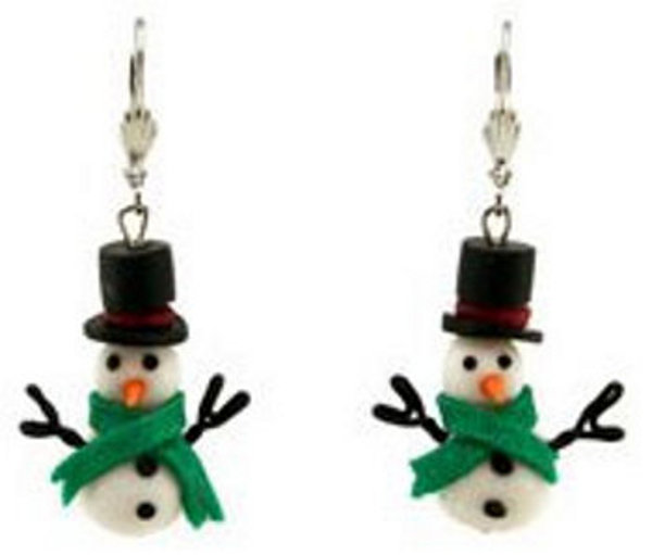 Snowman Bead Earrings