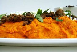 http://ww.faveglutenfreerecipes.com/Appetizers/Roasted-Carrot-Hummus-with-Spiced-Beef
