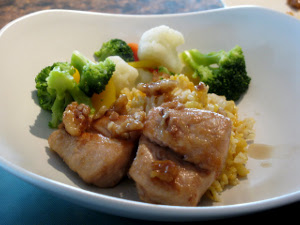 Maple Walnut Chicken and Cheddar Apple Quinoa