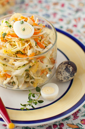 Cabbage Salad with Sunflower Oil