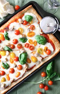 Chicken Caprese Pizza