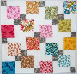 Floating Squares Stroller Blanket