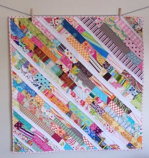 Scrap Baskets Quilt Block Pattern (a Large Patchwork Block)