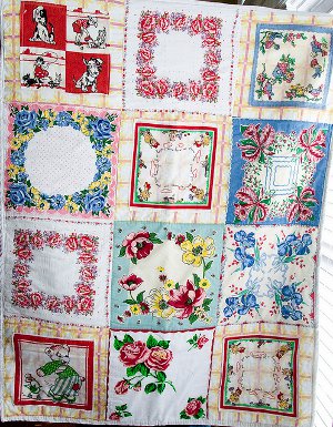 making baby quilts for beginners on Vintage Hankie Quilt for Baby | FaveQuilts.com