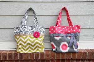 Two Tone Fabric Tote Bag Patterns