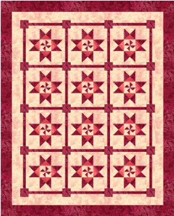 Catch a Spinning Star Bed Quilt