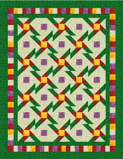 Daisy Star Nine Patch Quilt