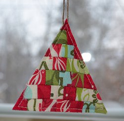 Homemade Star Christmas Ornaments from Folded Fabrics