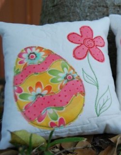 Applique Easter Egg Cushions