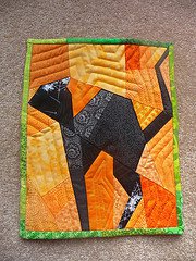 Paper Pieced Black Cat Quilt Block