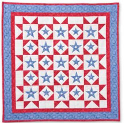 Patriotic Stars Quilt FaveQuiltscom Patriotic star quilt family farm handcrafts