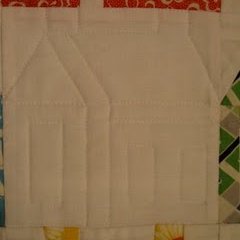 Quilting Houses with a Template