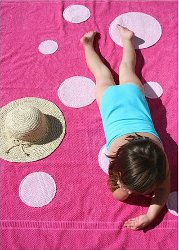 Polka Dot Appliqued Beach Towel
