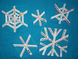 Selvage Snowflake Quilt Blocks