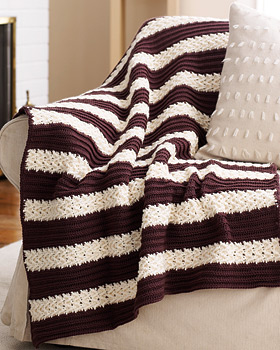Herringbone Stripe Afghan