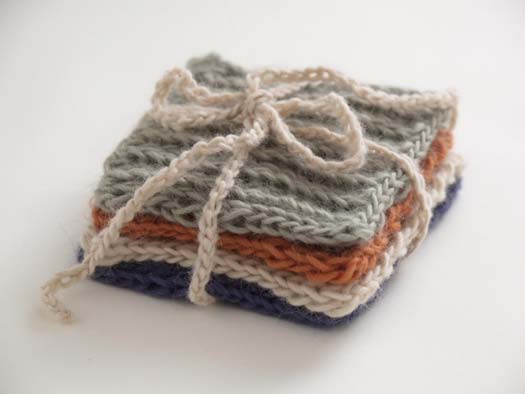 Set of Four Knitted Coasters | FaveCrafts.com