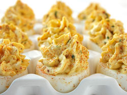 Bacon and Cheddar Deviled Eggs 